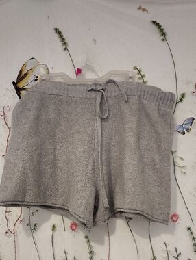 Universal Thread Light Gray Terry Athletic Shorts with Drawstring